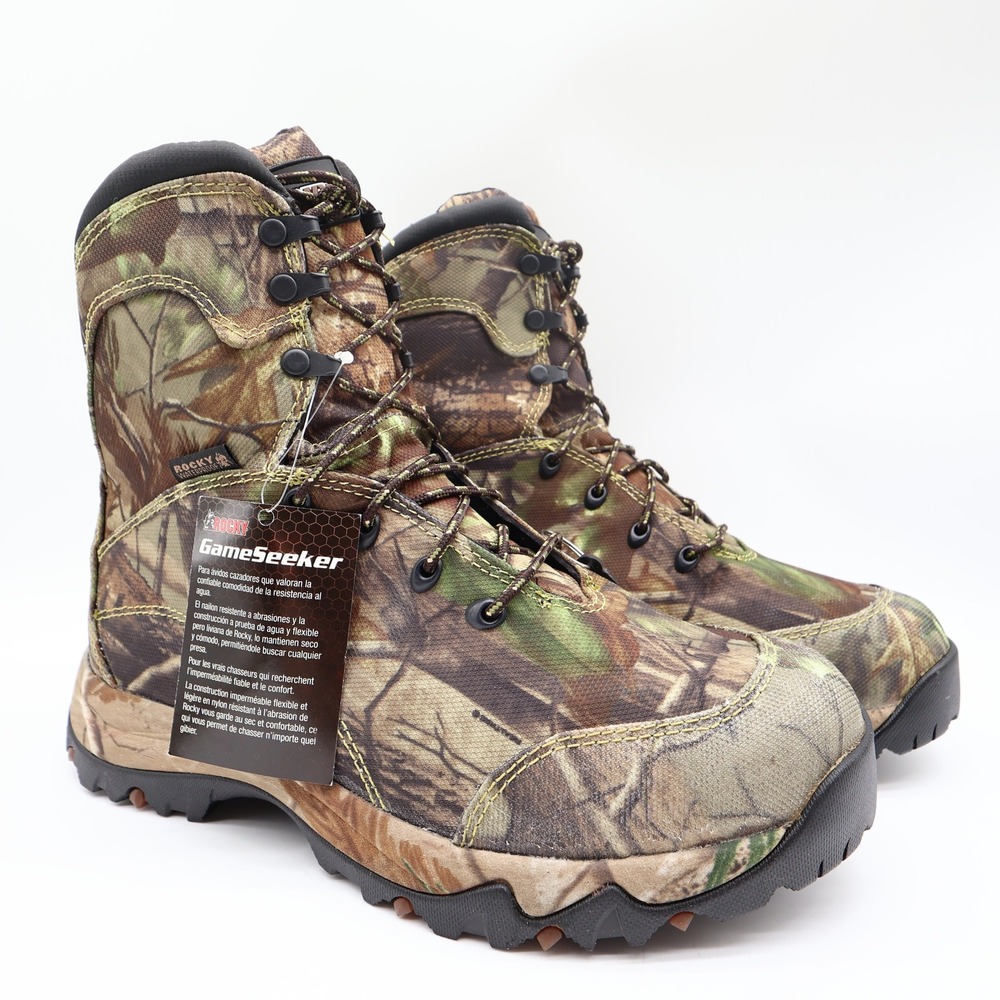 Rocky GameSeeker Hunting Boots Mens 11 Camo Nylon Waterproof RKY0016 New - Picture 2 of 16